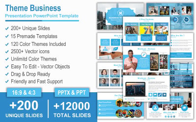 Презентація теми для бізнесу PowerPoint шаблон