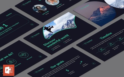 Rundturer och resor Presentation PowerPoint-mall