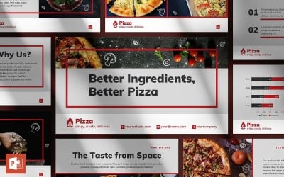 Modelo de apresentação de PowerPoint para pizza restaurante