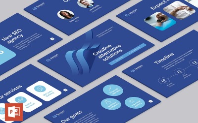 PowerPoint-sjabloon voor presentatie van SEO-bureau