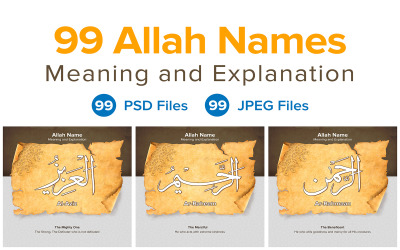 Significado e explicação dos nomes de Alá - ilustração