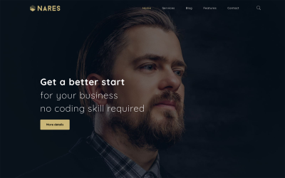 Template WordPress Bootstrap #126436 "Nares - Multipurpose Business Services with Elementor"