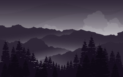 Kvällslugn scen - Illustration