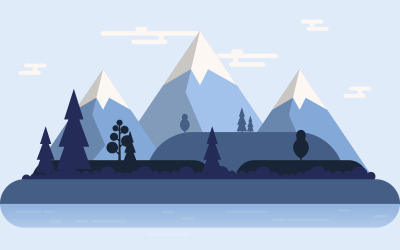 Lugn bergsnatur - illustration
