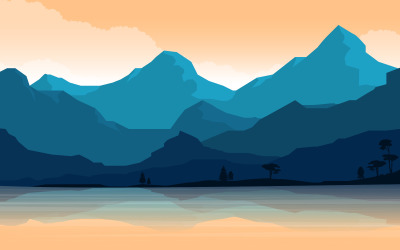 Mountain Calm Forest Illustration 126586