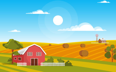 Jordbruksvetefält - illustration