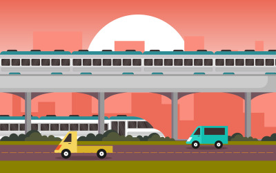 Metro Train Railway Illustration 126610