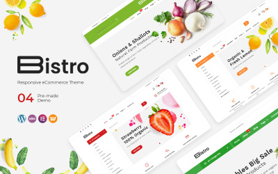 Bistro - Organic &amp;amp; Food WooCommerce Theme Tema WooCommerce №136120