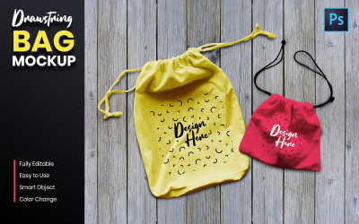 Drawstring Bag Product Mockup #136112