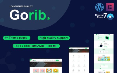 "Gorib-Portfolio WordPress Theme" Responsive WordPress thema №136133