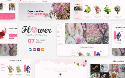 Responsywny motyw WooCommerce Flower - Perfect for Flower Shop WooCommerce Theme #136134