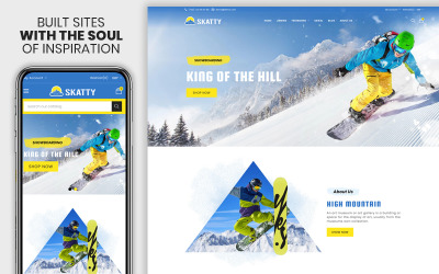 Responsywny szablon Shopify Skatty - The Skateboard Responsive Premium Ecommerce #136130