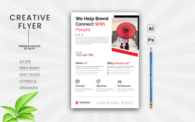 Clean Business Flyer - huisstijl sjabloon
