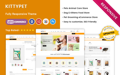 Kittypet - Het responsieve WooCommerce-thema van de dierenwinkel
