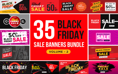 Black Friday Sale Banners V 2 közösségi média sablon