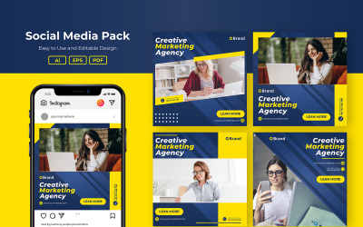 Digitális üzleti marketing sablonok a közösségi médiához