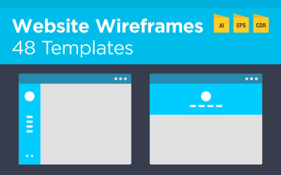 48 Webhely drótvázak és folyamatábra termékmockup