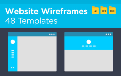 48 Website Wireframes and Flowchart Product Mockup #136645