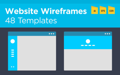 48 Website Wireframes and Flowchart product mockup