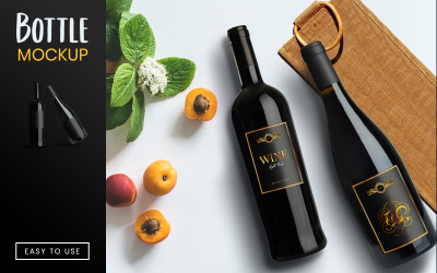 Wine Bottle Product Mockup #136652