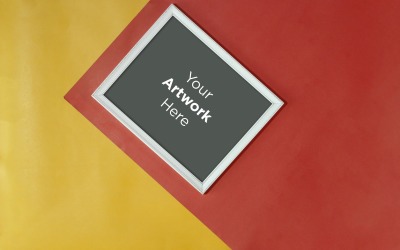 Wooden Frame with Color Paper Background Product Mockup #136628
