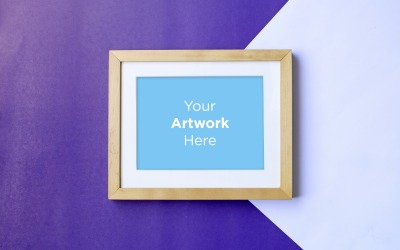 Wooden Frame with Color Paper Background Product Mockup #136632