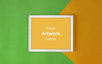 Wooden Frame with Color Paper Background Product Mockup #136634