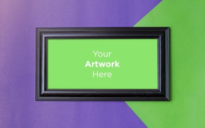 Wooden Frame with Color Paper Background Product Mockup #136637