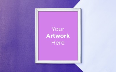 Wooden Frame with Color Paper Background Product Mockup #136642