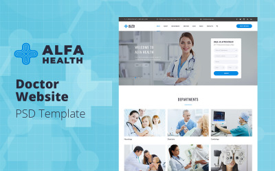 Alfa Health - Plantilla PSD del sitio web del médico