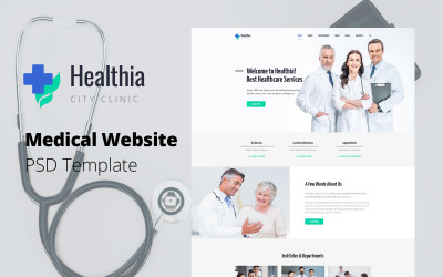 Healthia - Tıbbi Web Sitesi PSD Şablonu
