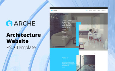 Modello PSD del sito Web di Arche - Architecture