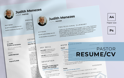 Plantilla gratuita de CV para pastor