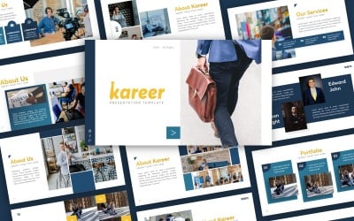 Kareer PowerPoint-mall för företagspresentation