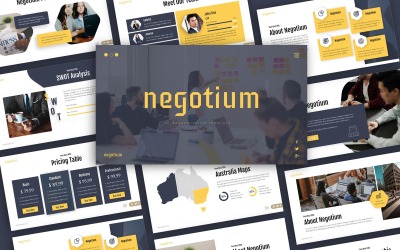 Modello PowerPoint di presentazione aziendale Negotium