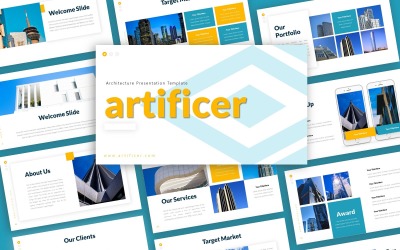 Modelo de apresentação do Artificer Architecture PowerPoint