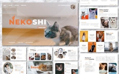 Nekoshi - Modello PowerPoint di presentazione aziendale per animali domestici