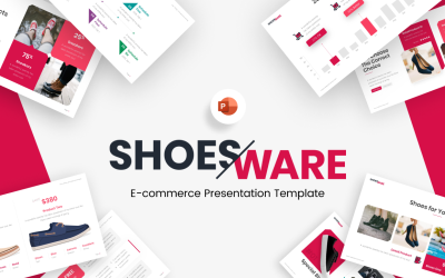 Шаблон PowerPoint для электронной коммерции обуви