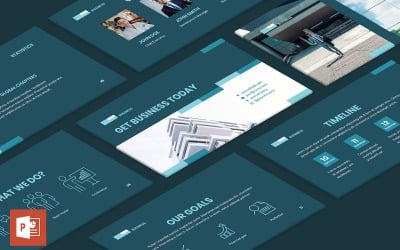 Szablon PowerPoint Business Networking Presentation