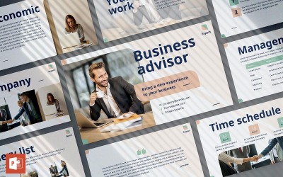 Üzleti tanácsadó bemutató PowerPoint sablon