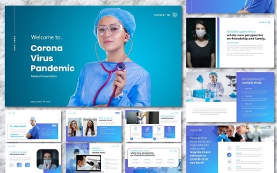 Вірус корони – шаблон медичної презентації PowerPoint