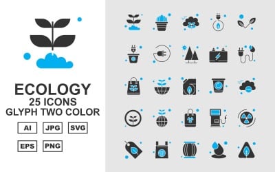 25高级Android应用程序字形两种颜色图标集