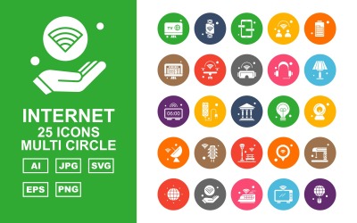 25高级Internet II多圆圈图标集
