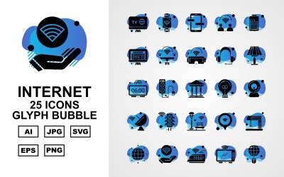 25 Prémium Internet II karakterjel buborék buborékkészlet