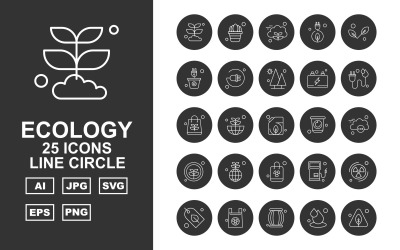 Sada 25 prémiových aplikací pro Android Line Circle Icon