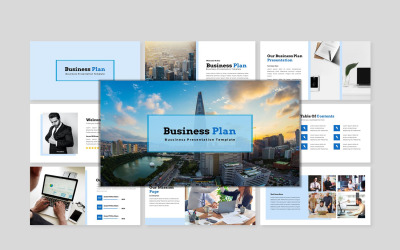 Biznes Plan 1 - nowoczesny biznes szablon PowerPoint
