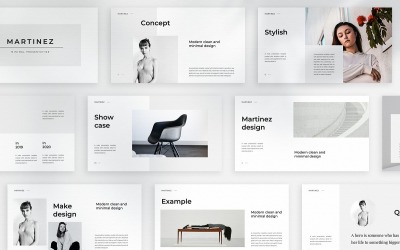 MARTINEZ - Mnml PowerPoint sablon