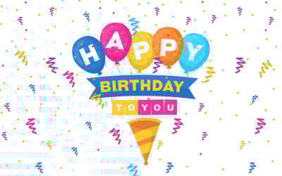 Confetti Birthday Party Background