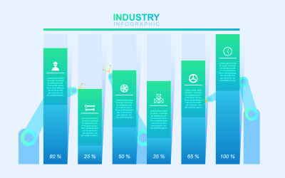 Diagram finansiella industriella infografiska element