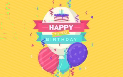 Fundo de banner de festa de aniversário